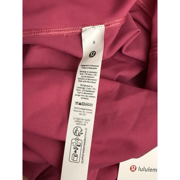 Lululemon Wunder Train High-Rise Tight 28" RBCO Raspberry Coulis size 8 New $98 - Picture 4 of 5